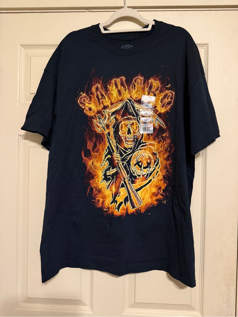 NWT Sons of Anarchy Mens 2XL SAMCRO Fire Reaper t-shirt